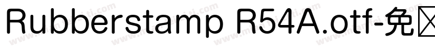 Rubberstamp R54A.otf字体转换